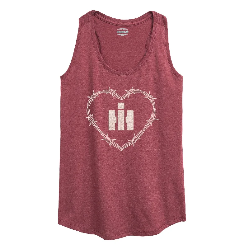 IH Logo Barbed Heart Womens Racerback Tank loose fit tank