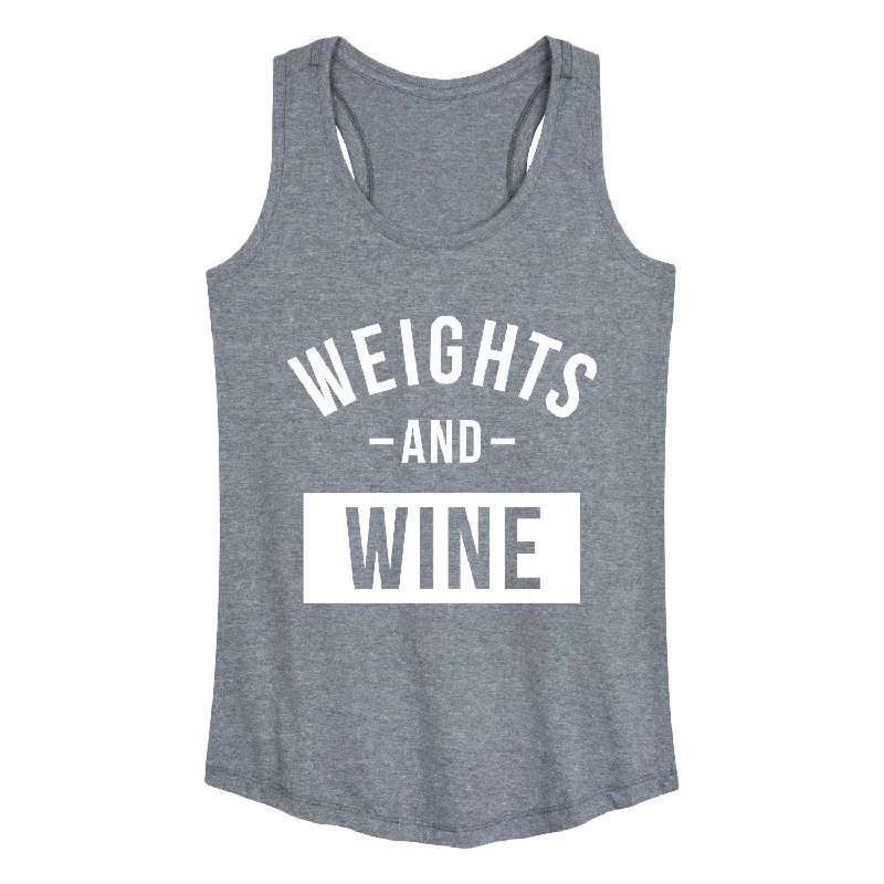 Weights And Wine Womens Racerback Tank lavender tank top