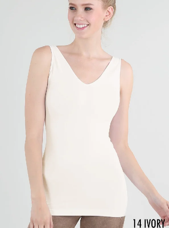 Reversible Tank Top [Ivory-NS7180] cropped tank top