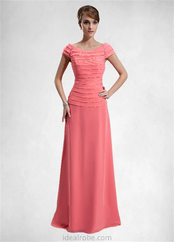 Angelica A-Line Scoop Neck Floor-Length Chiffon Mother of the Bride Dress With Ruffle Beading STK126P0014872 Angelica A-Line Scoop Neck Floor-Length Chiffon Mother of the Bride Dress With Ruffle Beading STK126P0014872