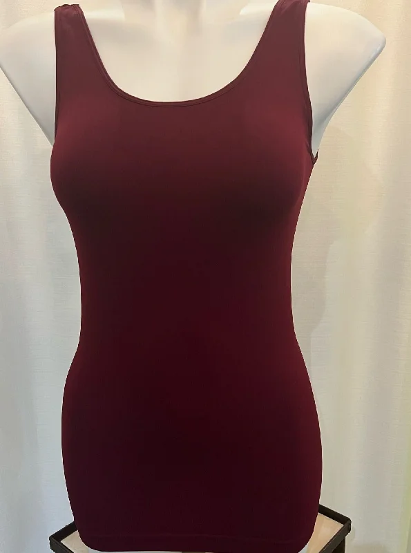 Signature Jersey Tank Top [DK Burgundy-NS5178] mint tank top