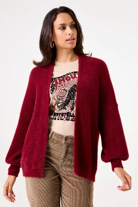 Garcia Open Fluffy Cardigan Elasticated Padded Insulated