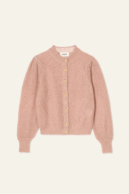 CARDIGAN DANIE Striped Floral Plaid