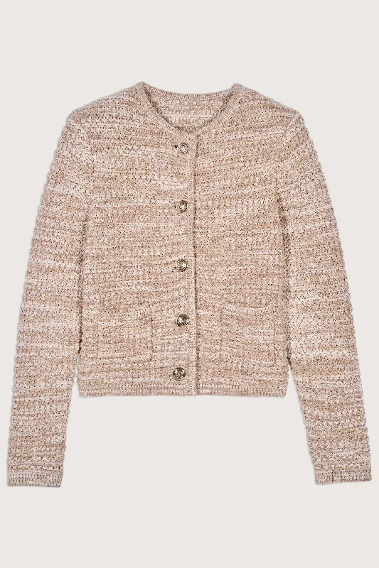 CARDIGAN GUSPA Welt Pockets Slit Pockets Flap Pockets