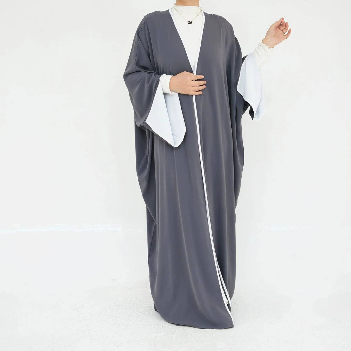 Nida Cardigan Open Abaya Dress Modest Fashion Rayon Fabric Velvet Fabric Corduroy Fabric