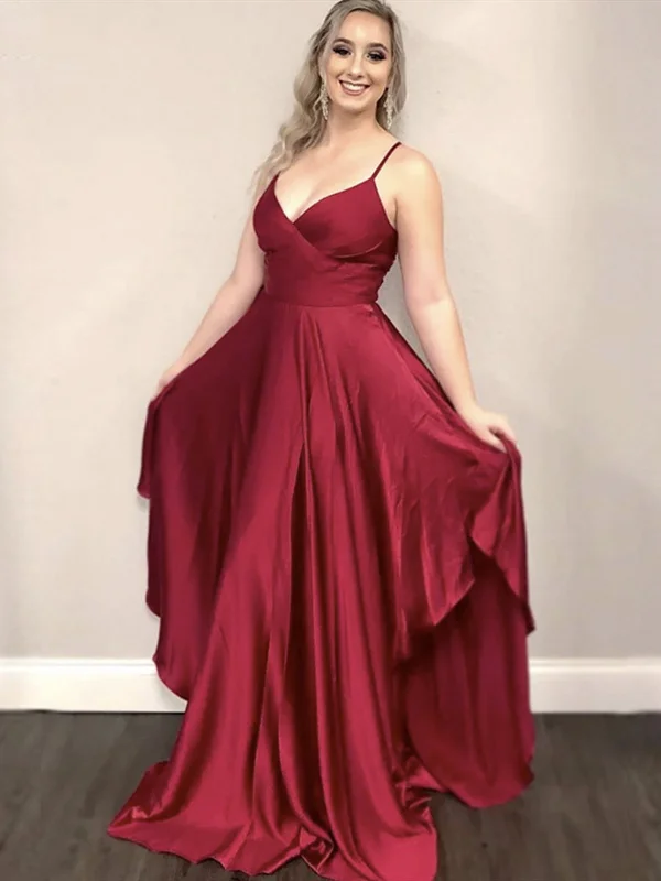 A Line V Neck Burgundy Long Prom Dresses, V Neck Wine Red Long Formal Evening Dresses A Line V Neck Burgundy Long Prom Dresses, V Neck Wine Red Long Formal Evening Dresses