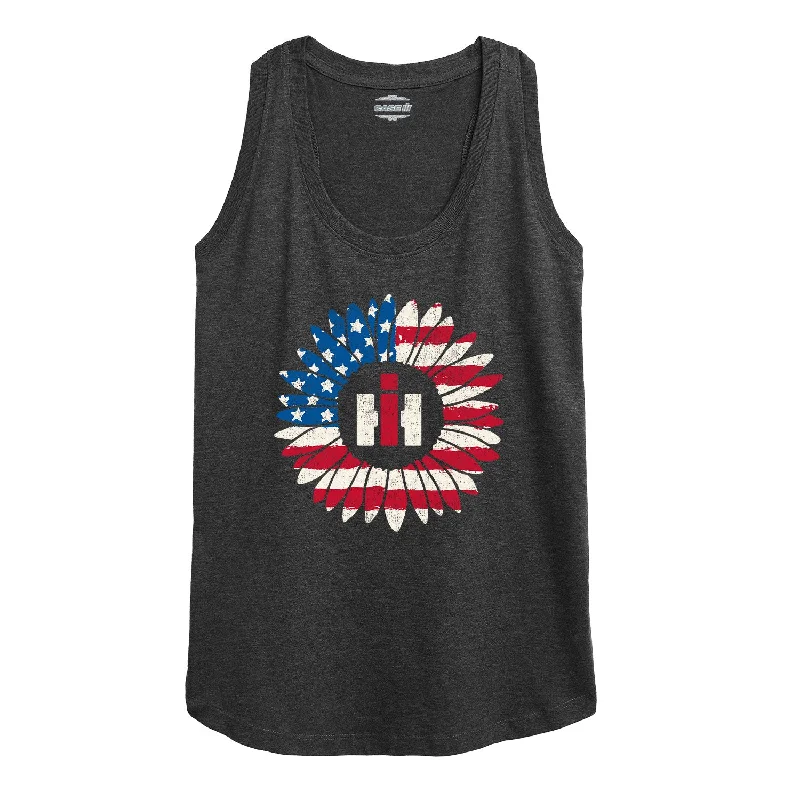 IH Americana Sunflower Womens Racerback Tank seamless tank top