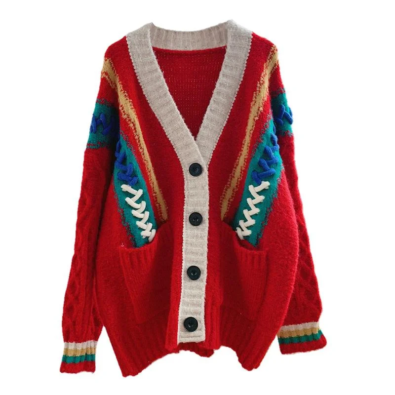 Thicken Warm Knitting Cardigan Sweaters for Women Satin Fabric Silk Fabric Chiffon Fabric