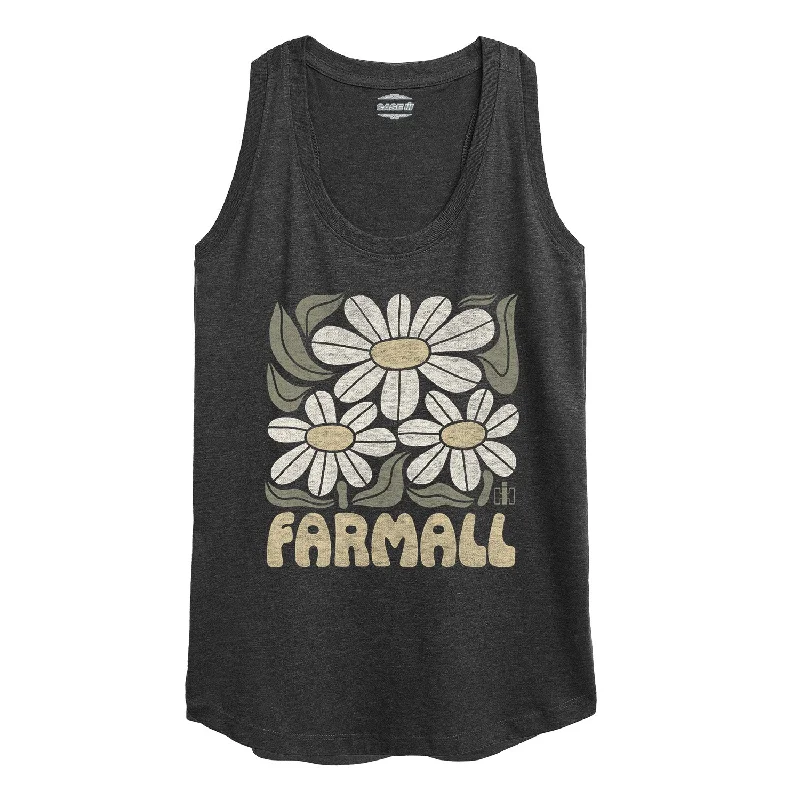 Farmall Retro Daisies Womens Racerback Tank glitter tank top