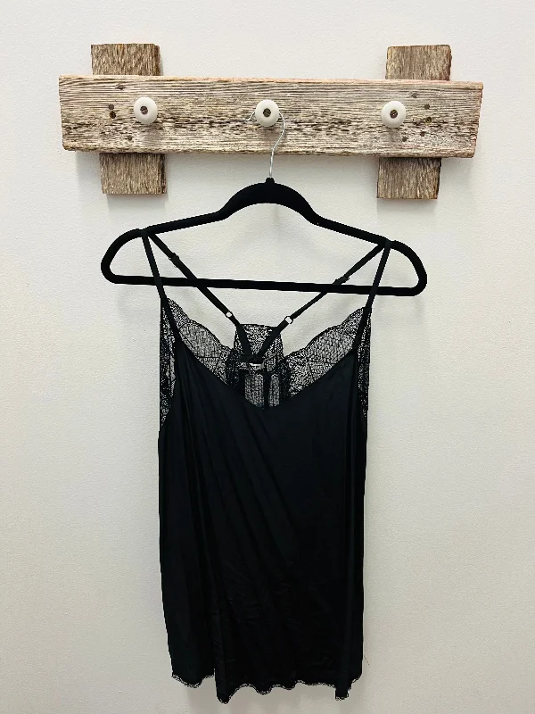 Black Silk Lace Tank relaxed fit tank