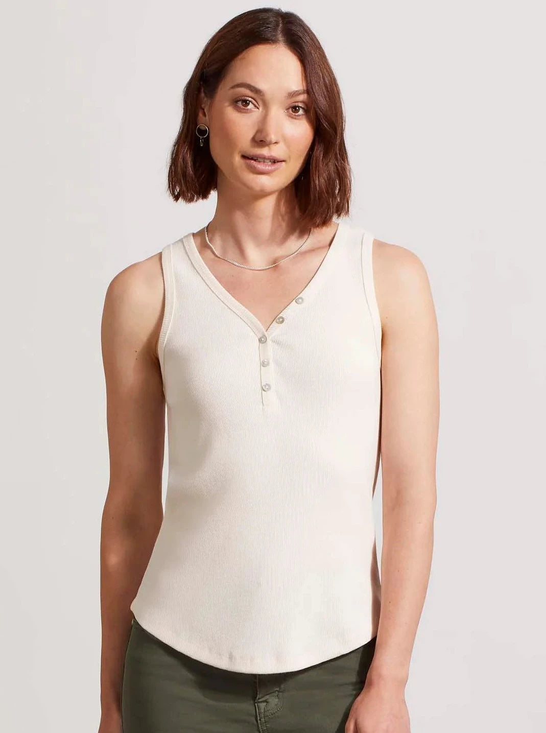 Henley Tank Top [Sandust-5361O-4926] tie dye tank