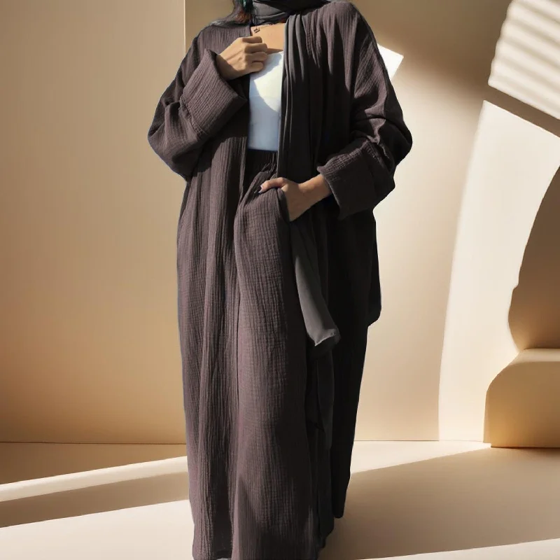 Brown Cardigan + Pants