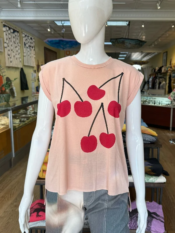 Cherry Bomb Muscle Tank gold tank top