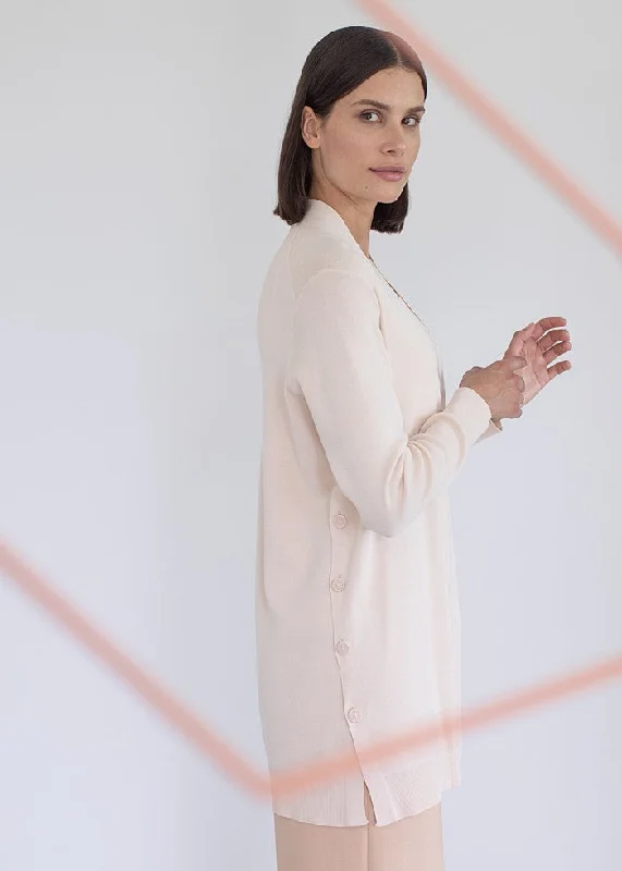 CARDIGAN PADARO Zippered Buttoned Snapped