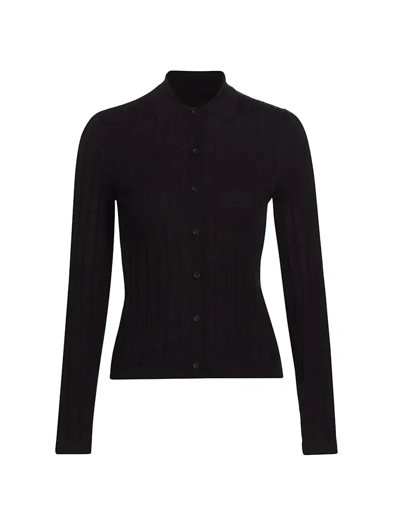 Alivia Cardigan in Black Zippered Front Buttoned Front Snap Front