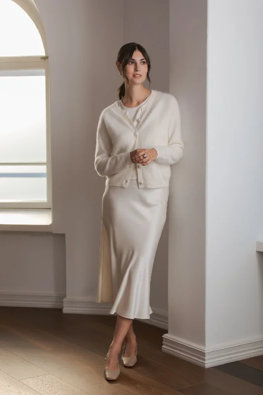 Karla Cashmere Twin Set Cardigan Cream Button Cardigan Zip Cardigan Pullover Cardigan