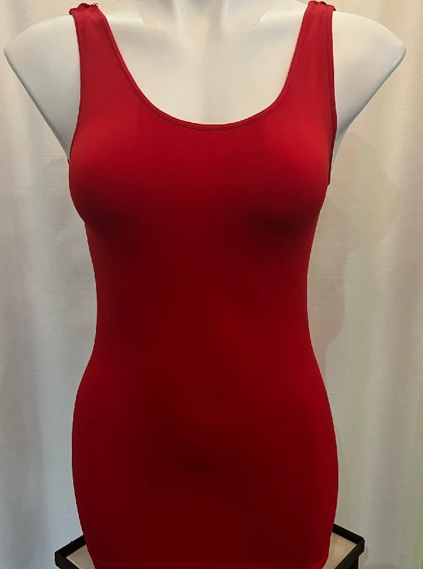 Signature Jersey Tank Top [Red-NS5178] teal tank top