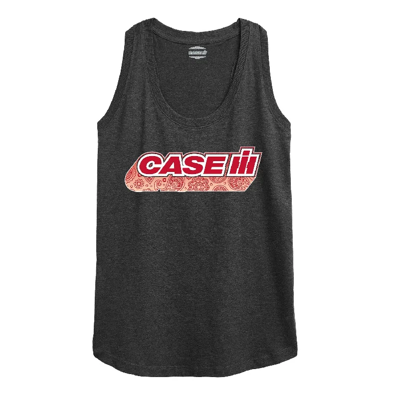 Paisley Case IH Logo Womens Racerback Tank pastel tank top