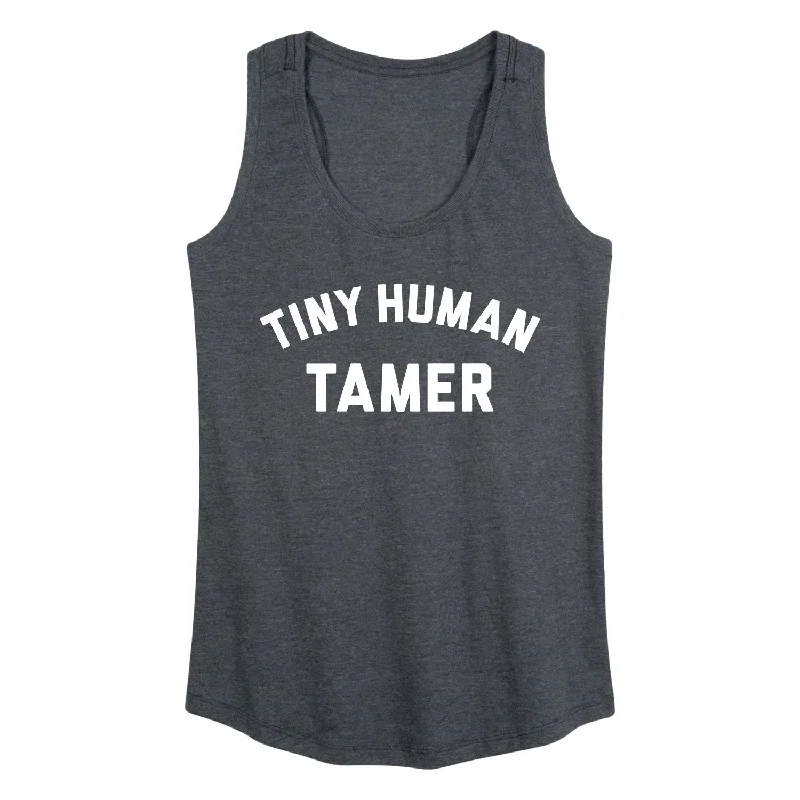 Tiny Human Tamer Womens Racerback Tank peach tank top