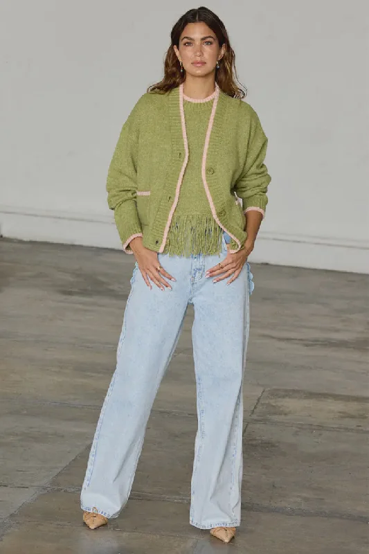 Never Fully Dressed Callie Cardigan - Olive Hooded Caped Shawl Collar