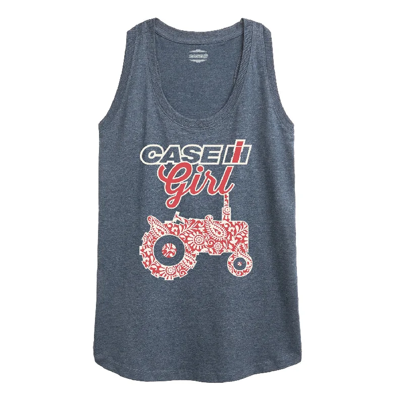 Case IH Girl Womens Racerback Tank cropped tank top