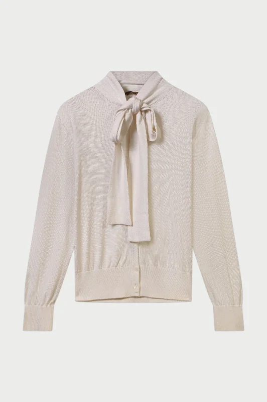 CARDIGAN LEILA SILCO Lace Blend Ribbed Blend Corduroy Blend