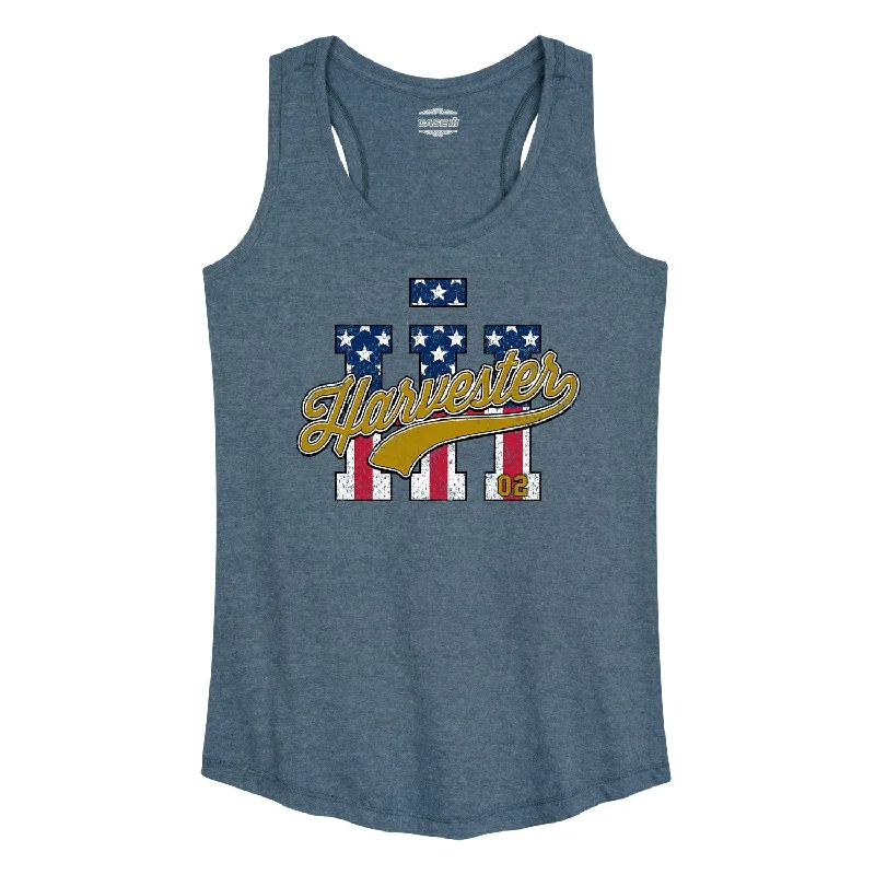 IH Harvester BBTail Patriotic Womens Racerback Tank mint tank top