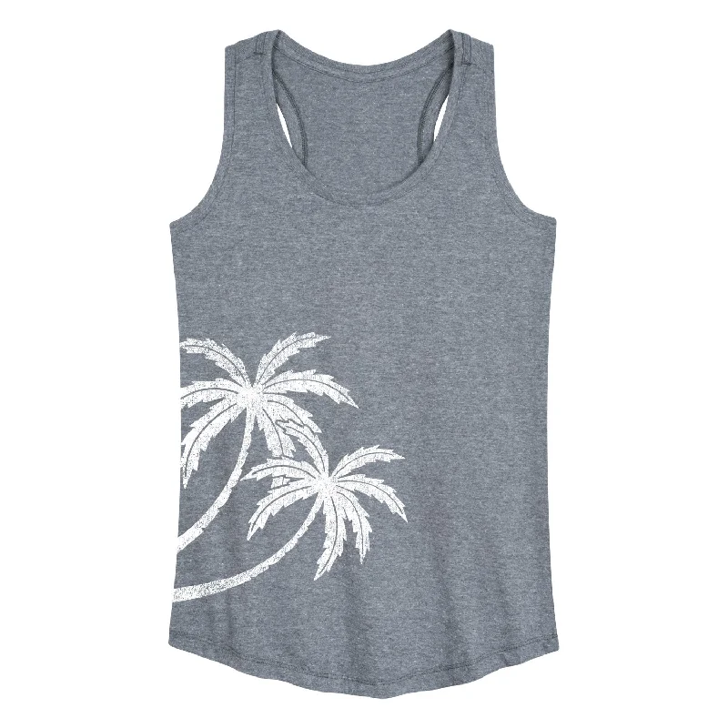 Palm Trees Side Hit Womens Racerback Tank mint tank top