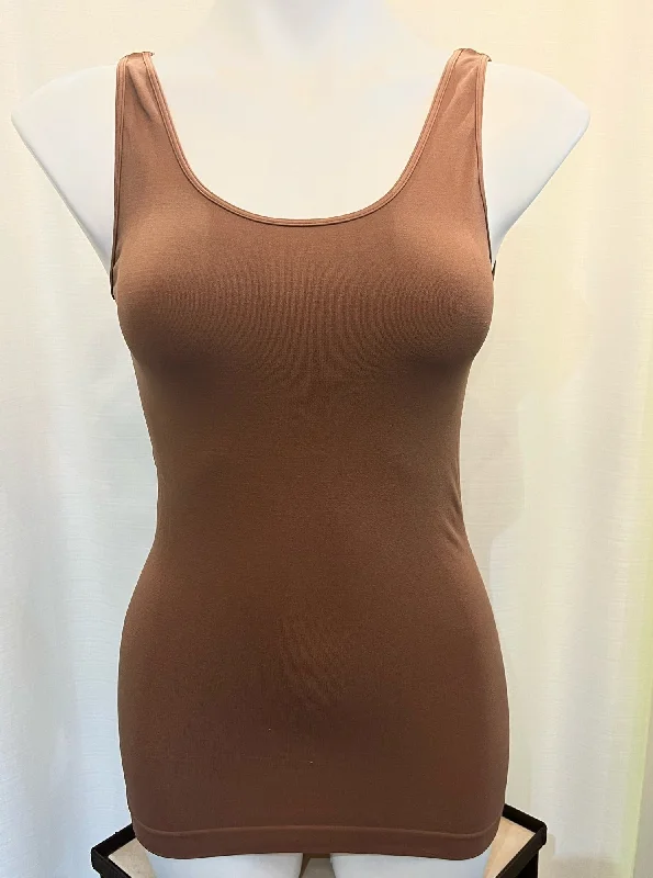 Signature Jersey Tank Top [Cognac-NS5178] ivory tank top