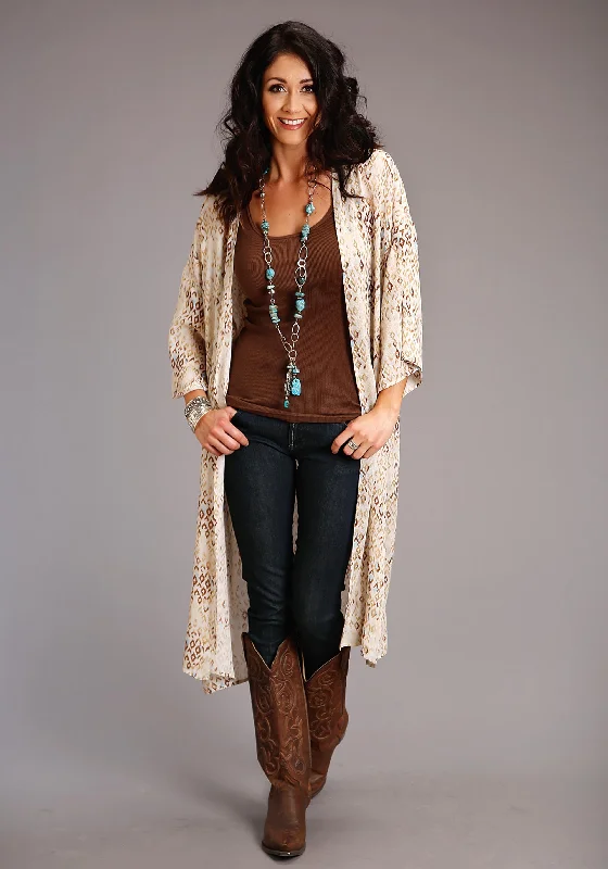 Ladies Herringbone Long Sleeve Cardigan Elegant Classic Vintage