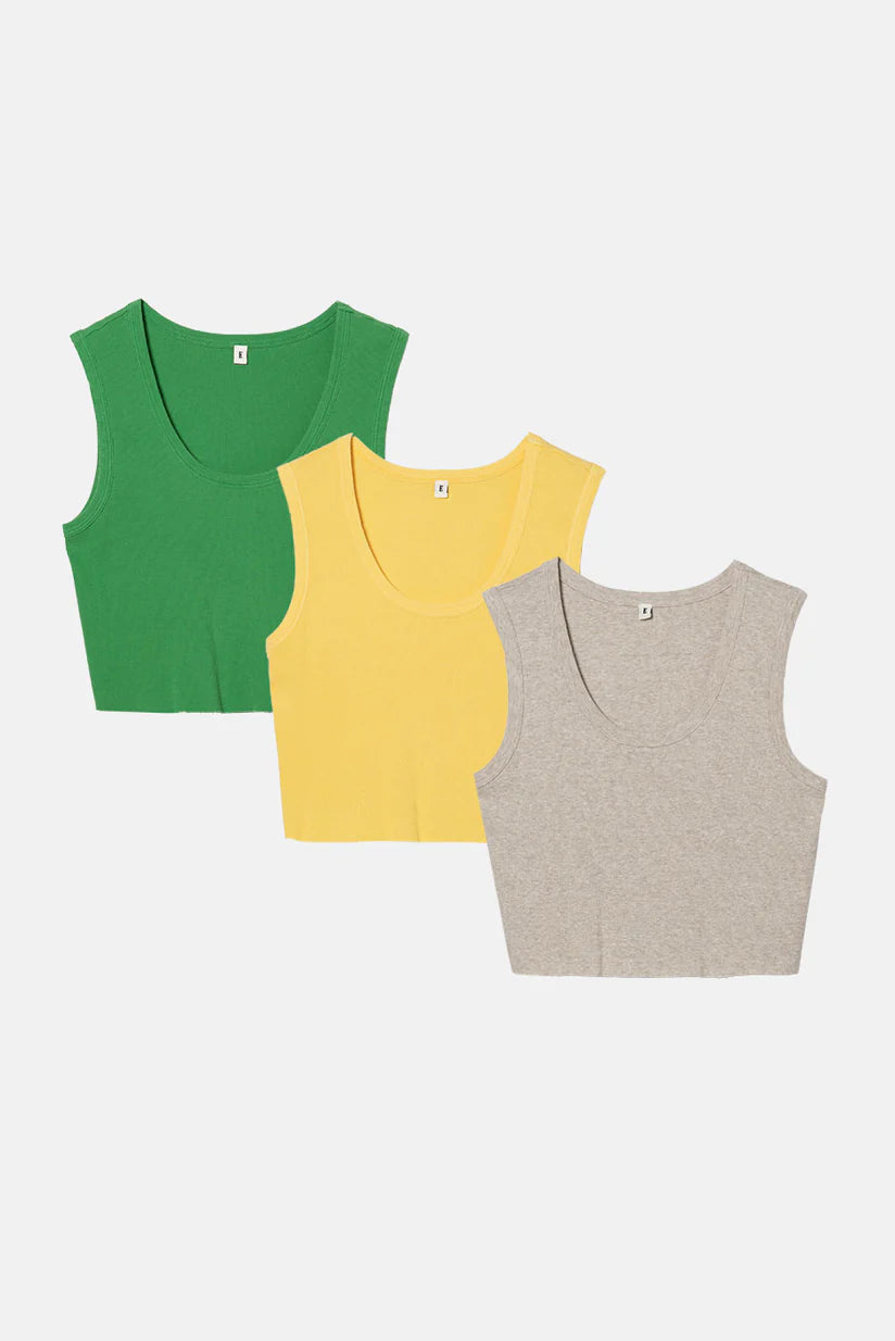 MALIBU CROP TANK - Various Colors cotton tank top