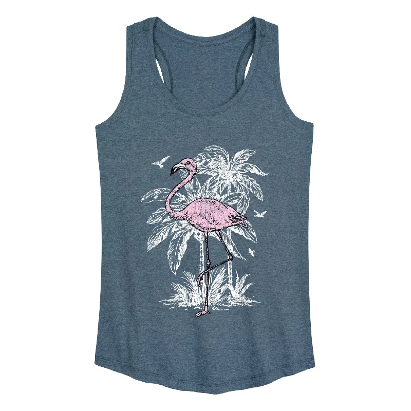 Vintage Flamingo Womens Racerback Tank comfortable tank top