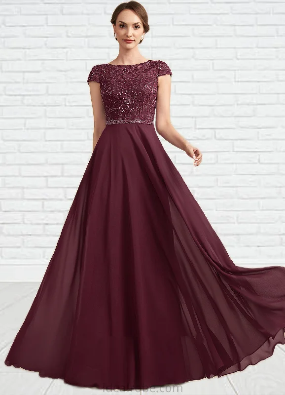 Sibyl A-Line Scoop Neck Floor-Length Chiffon Lace Mother of the Bride Dress With Beading Sequins STK126P0014863 Sibyl A-Line Scoop Neck Floor-Length Chiffon Lace Mother of the Bride Dress With Beading Sequins STK126P0014863