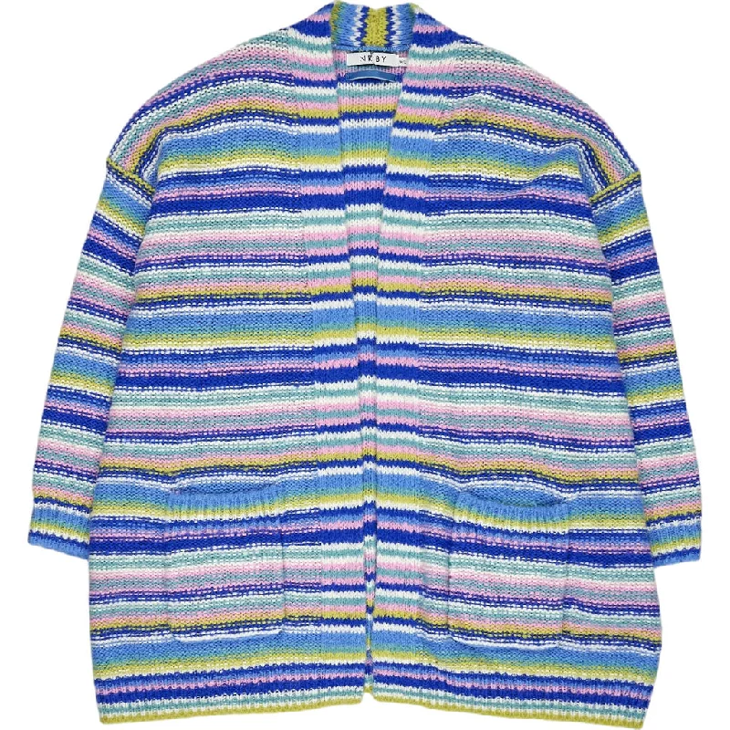 NRBY Multicolour Stripe Knit Cardigan Layered Multi-layer Single Layer