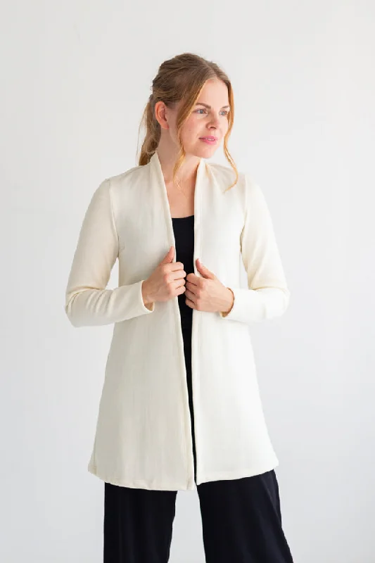 Merino Wool Cardigan White Cotton Fabric Linen Fabric Terry Fabric