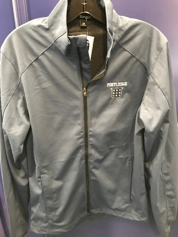 ES Sports Full Zip Jacket Front Pockets Side Pockets Patch Pockets