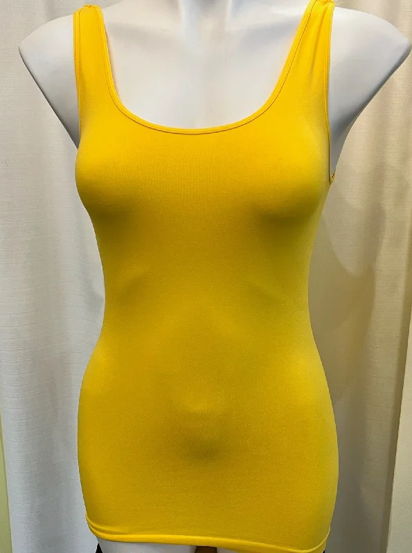 Signature Jersey Tank Top [Banana-NS5178] lemon yellow tank