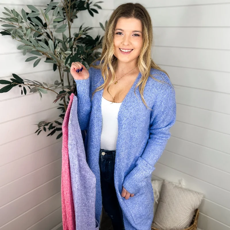 Cozy Comfort Knit Long Sleeve Avery Mae Cardigan - 3 colors! Zippered Front Buttoned Front Snap Front