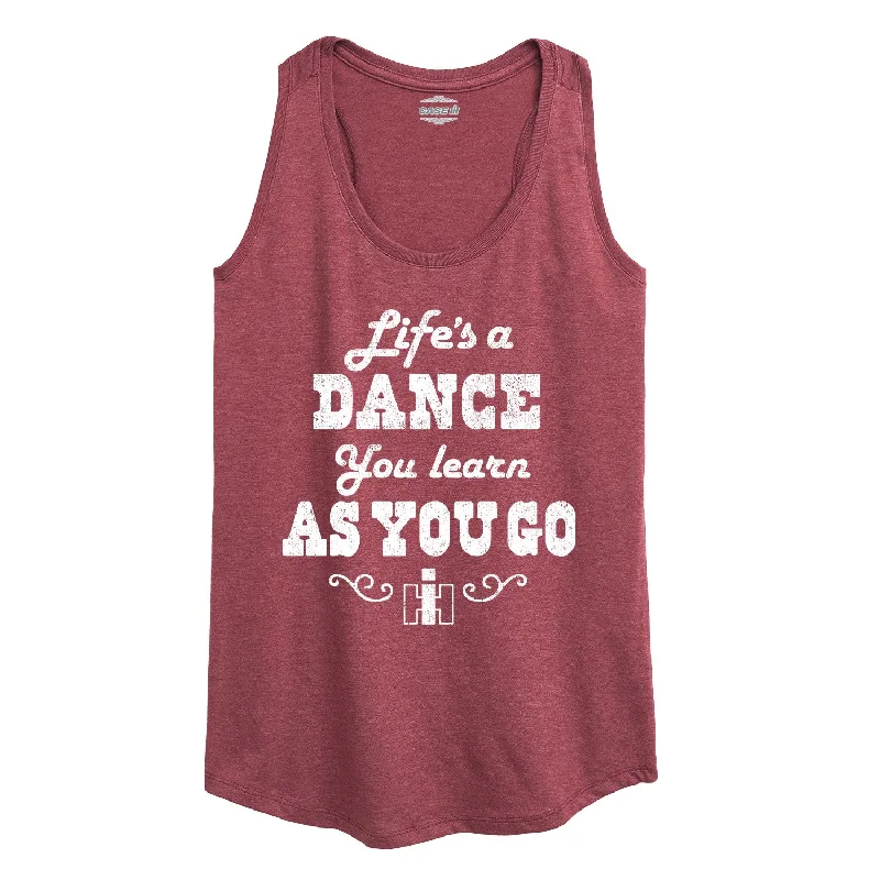 Lifes a Dance Womens Racerback Tank solid color tank