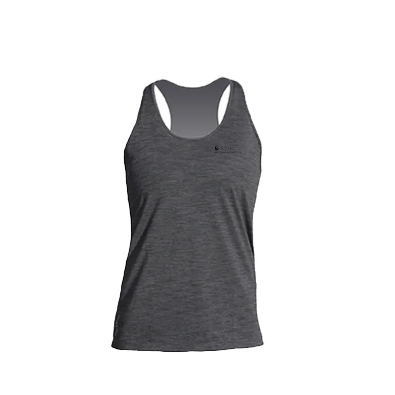 ANETIK BoardCo Breeze Tech Tank in Charcoal Heather cropped tank top