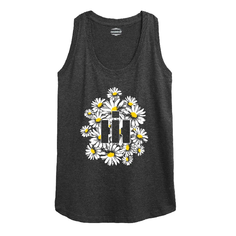 Classic IH Logo Daisy Knock Out Womens Racerback Tank modal blend tank