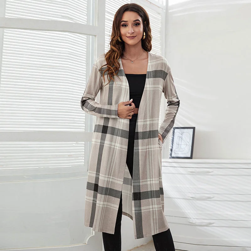 Leopard Print Knitted Long Coats Cardigan Asymmetrical,ymmetric Pencil Cardigan