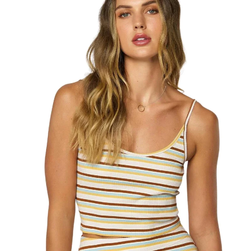 O'Neill All Day Stripe Tank in Multi scoop neck tank