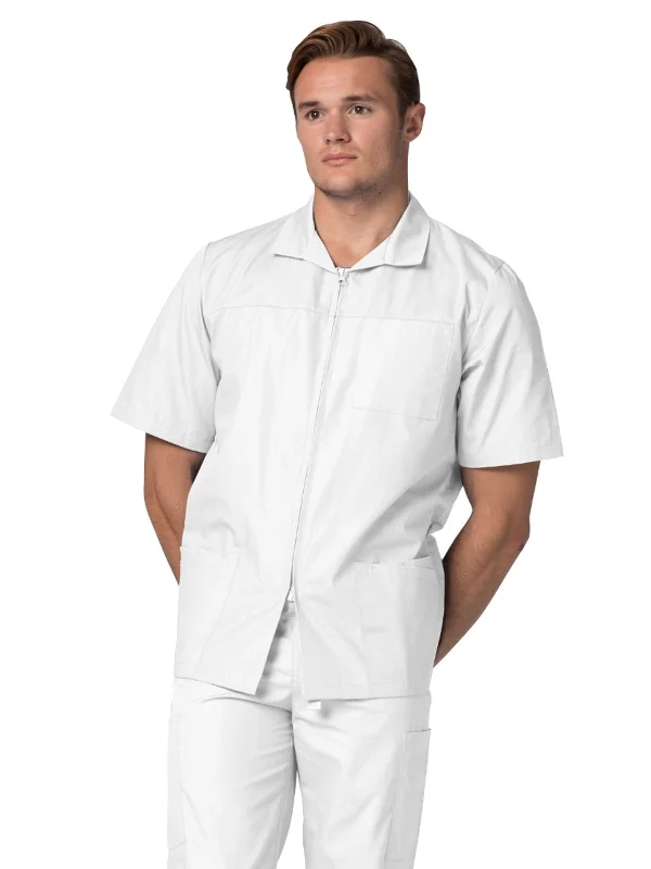 Men's Zippered Short Sleeve Jacket Belted Jacket Elasticated Jacket Padded Jacket