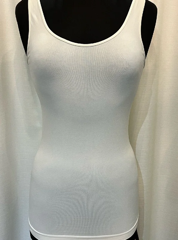 Signature Jersey Tank Top [Ivory-NS5178] rhinestone tank top