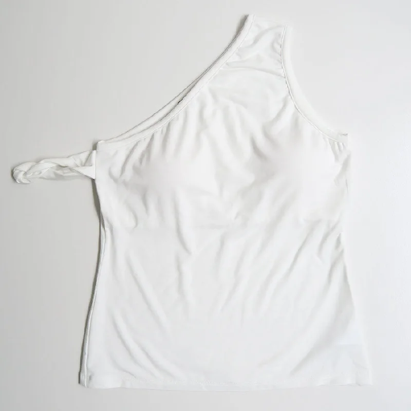 【determ/デターム】<br>One Shoulder Rope Tank Top <br>DT51CS07 fashionable tank top