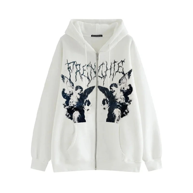 Casual Zipper Street Style Cardigan Hoodies Cable Knit Ribbed Knit Lace Knit