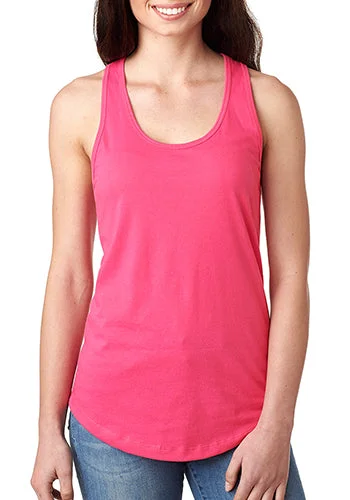Next Level - Women’s Lightweight French Terry Racerback Tank - 6933 Hot Pink grey tank top