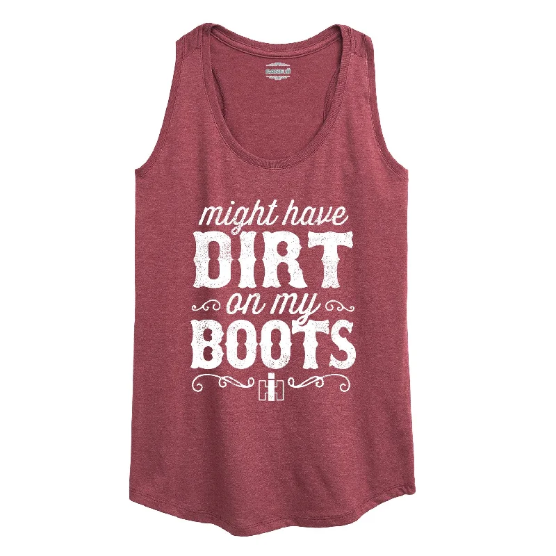 Dirt on my Boots Womens Racerback Tank lace back tank