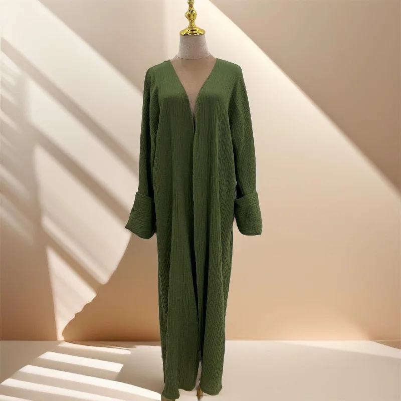 Army green cardigan